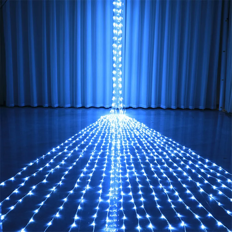 Outdoor Christmas Waterfall Garland String Light Window Curtain Icicle Fairy Light 3X3M 6X3M Meteor Shower Rain LED String Light