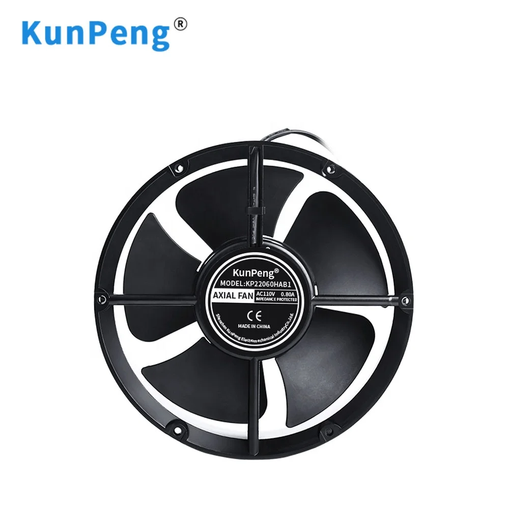 22060 Home Exhaust Kitchen Fans & Cooling 220x220x60mm OEM,ODM 120V 350CFM 1540g AC Axial Cooling Fan