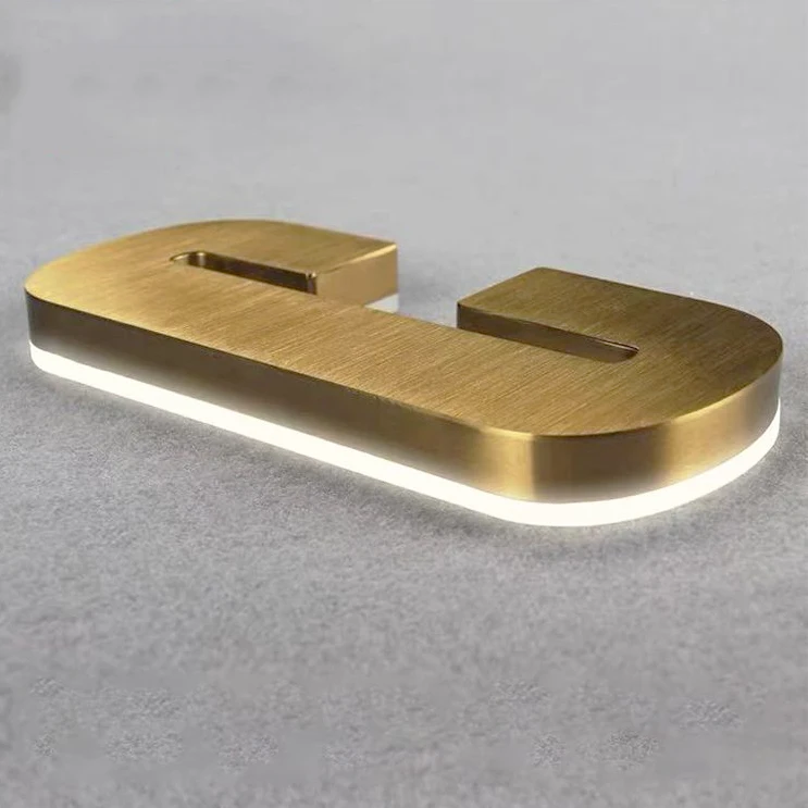 Manufacturer Custom 3D Backlit Acrylic Letter Lights Signage Company logo name led illuminated sign