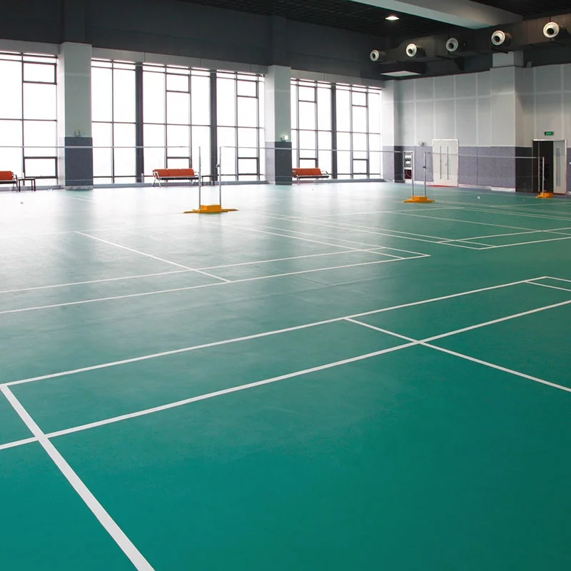PVC badminton mat court indoor floor factory directly sell BWF approved badminton carpet roll up vinyl sports flooring mat