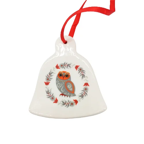 Ceramic Christmas Sublimation Two Side Printable Ornament for decoration