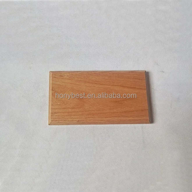 Timber Display Block Wall Panels Wooden Name Plate Sign Holder Varnished Oak Wood Blank Signs Plaques for Engraving