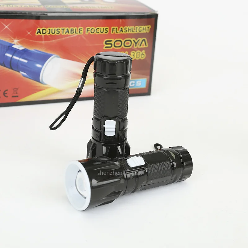 New adjustable rotating flashlight electronic mini led household flashlight