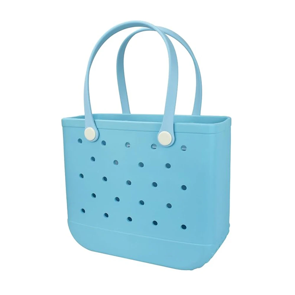 Wholesale Eva Large Capacity Custom Jelly Silicone Tote Bag Trend Summer Bogg Fashion Waterproof Bag For Women