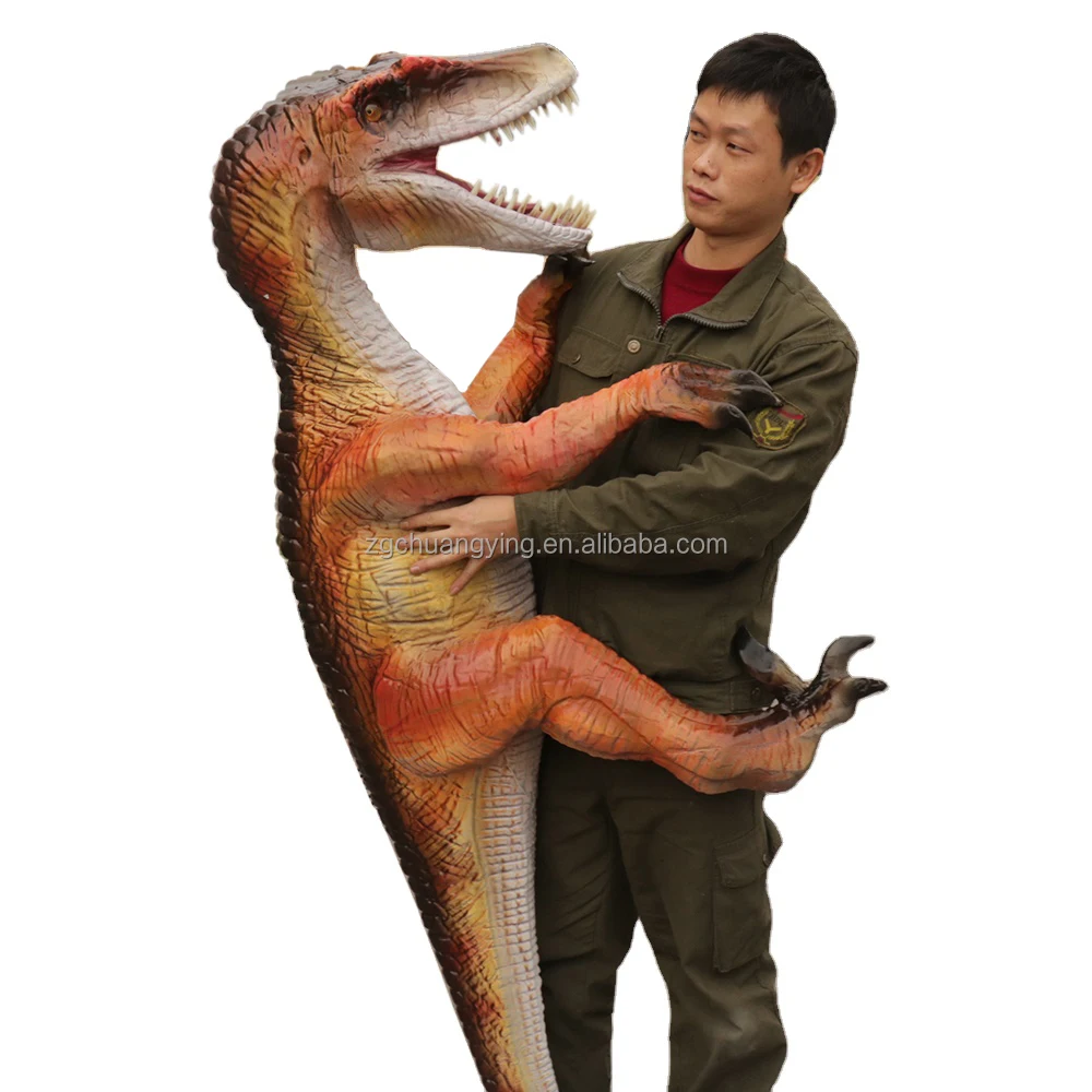 amusement park products robotic animatronics baby realistic raptor robot dinosaur puppet for sale