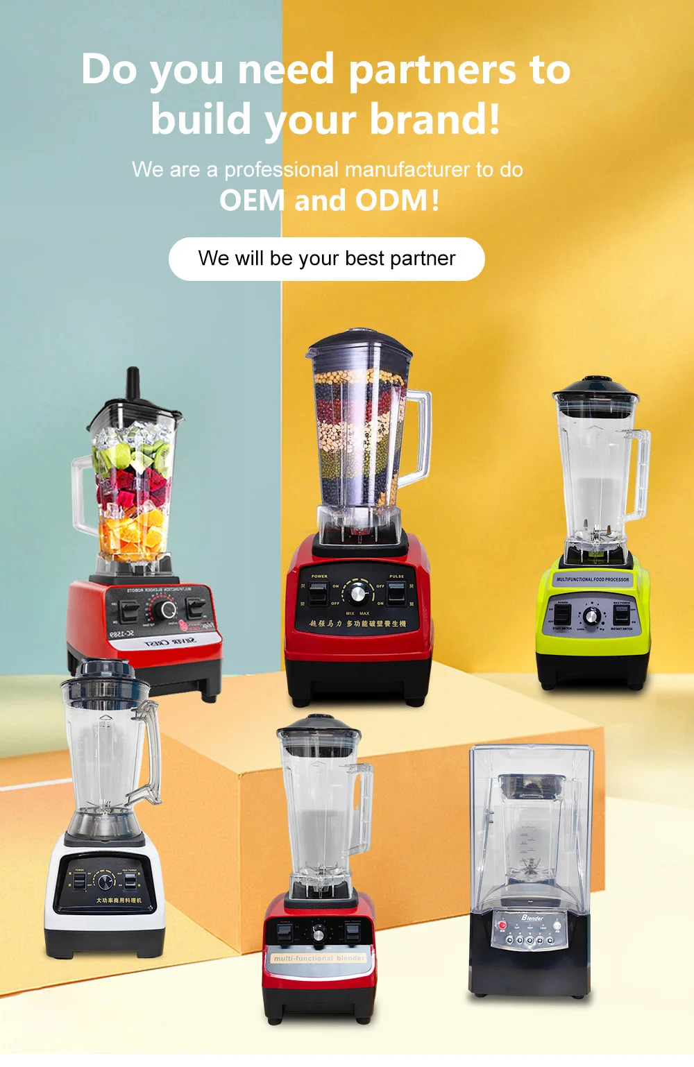 European Plug Multifunctional Portable Smart Blender Heavy-Duty Commercial Kitchen Appliance for Smoothies and Juice