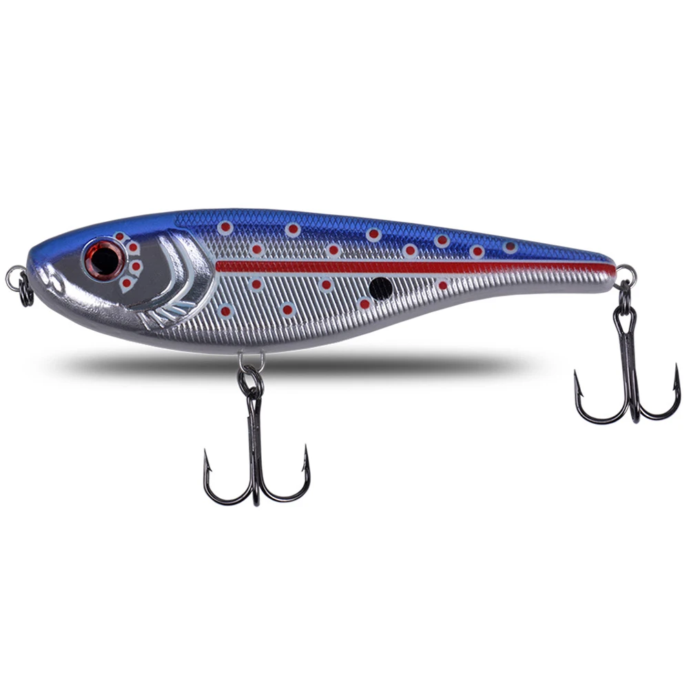 Selco SGHL-33 Spinner Baits  Sinking Water Jerk Bait With Hook  Soft Plastic Jerk Bait Pike Lures