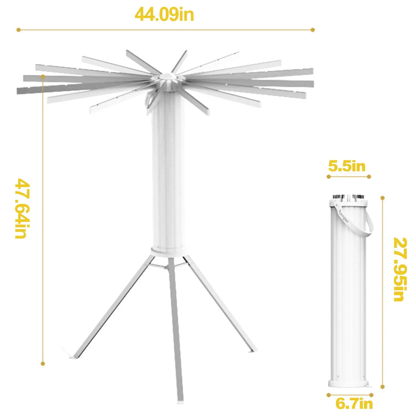 Triangle All Aluminum Drying Rack Foldable Plastic Design Glossy  for Living Room Space