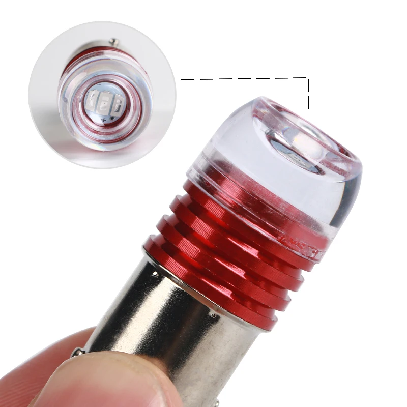 PUERXIN 1156 BA15S P21W 1157 BAY15D Car LED Strobe Light S25 5630 3SMD Bulbs Auto Car Brake Turn Signal Tail Flashing Lights