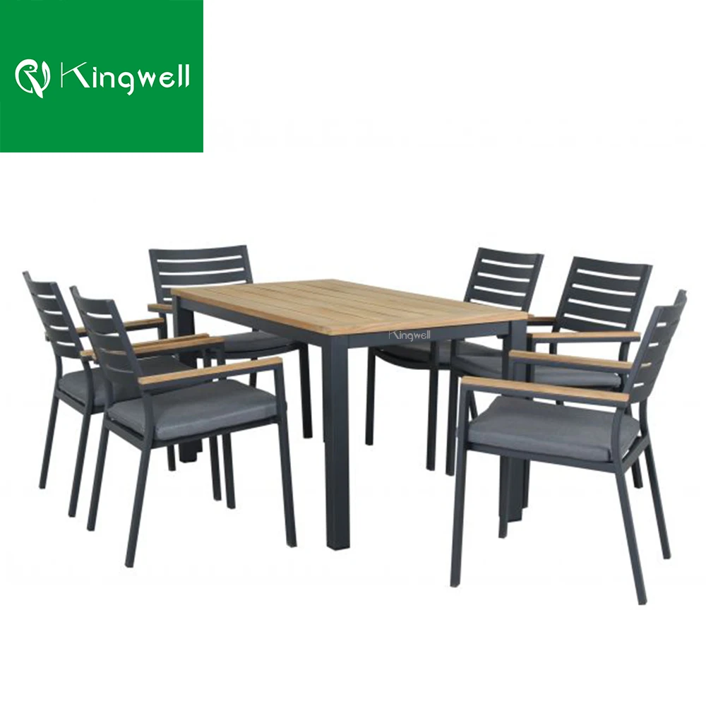 
Outdoor furniture teak modern solid wood furniture oiled teak dining table and chair 