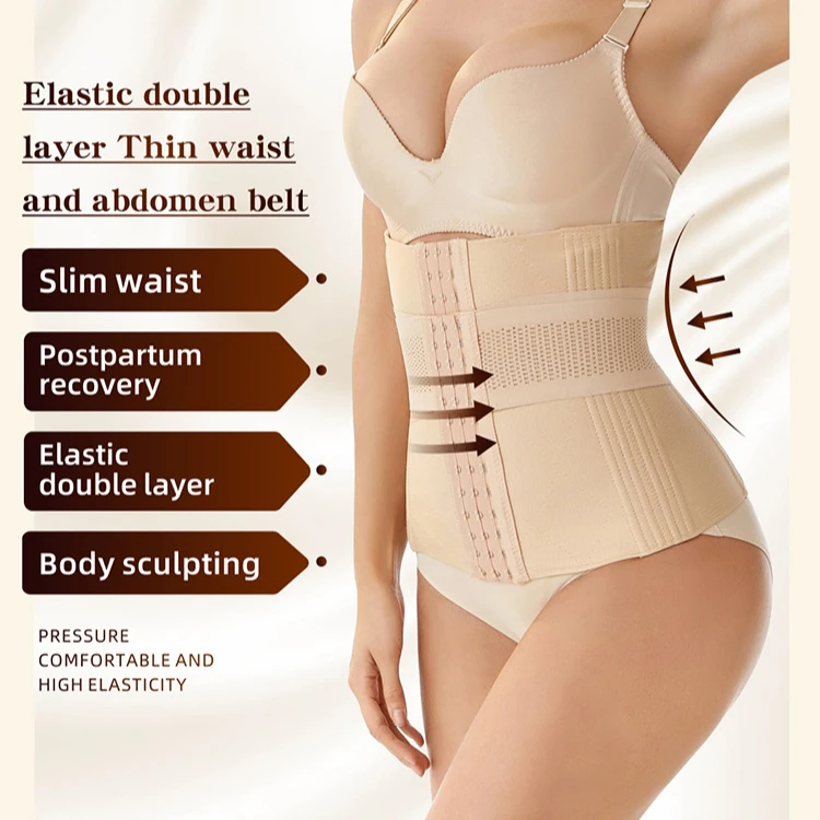 Fast Custom Label Body Sculpting 16 Steel Reinforced Belly Wrap Waist Trainer