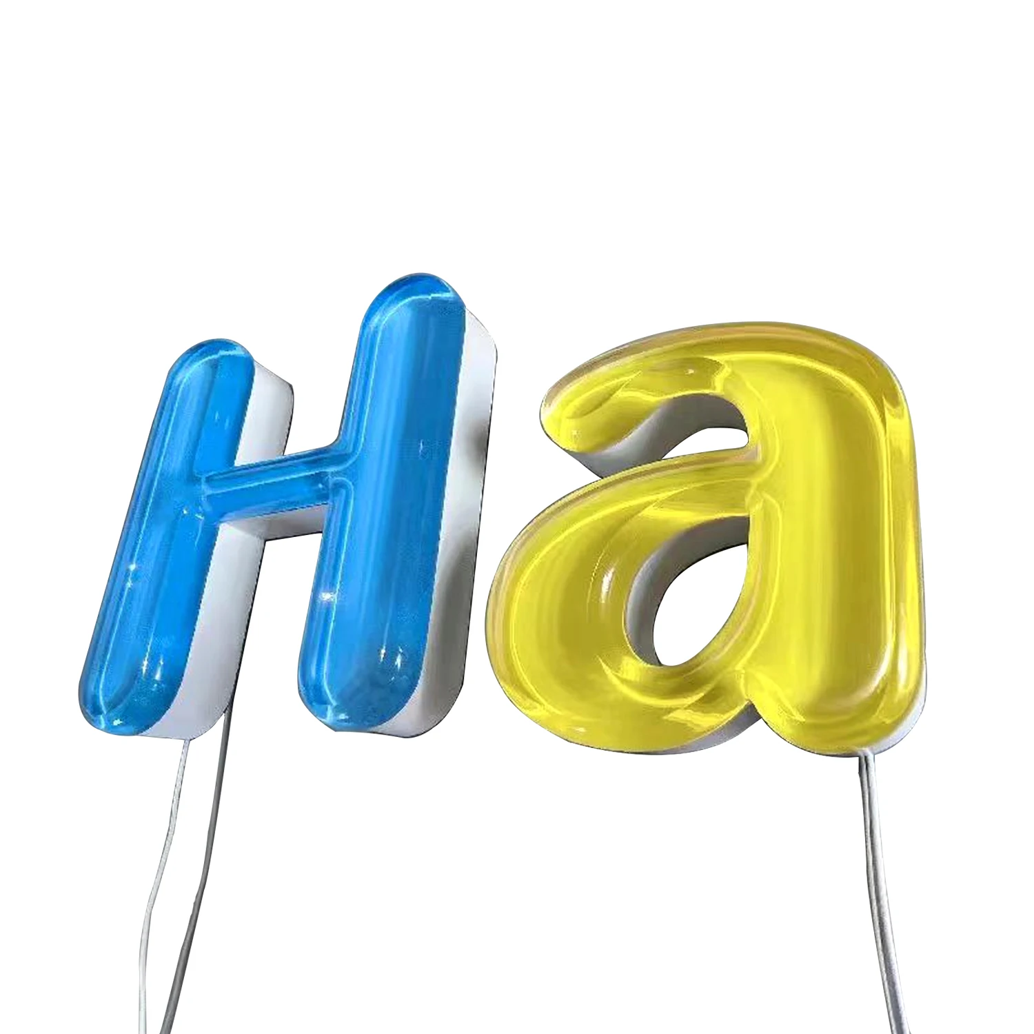 Customized Crystal Sphere Jelly Luminous Word Sign Frosted Acrylic Sign