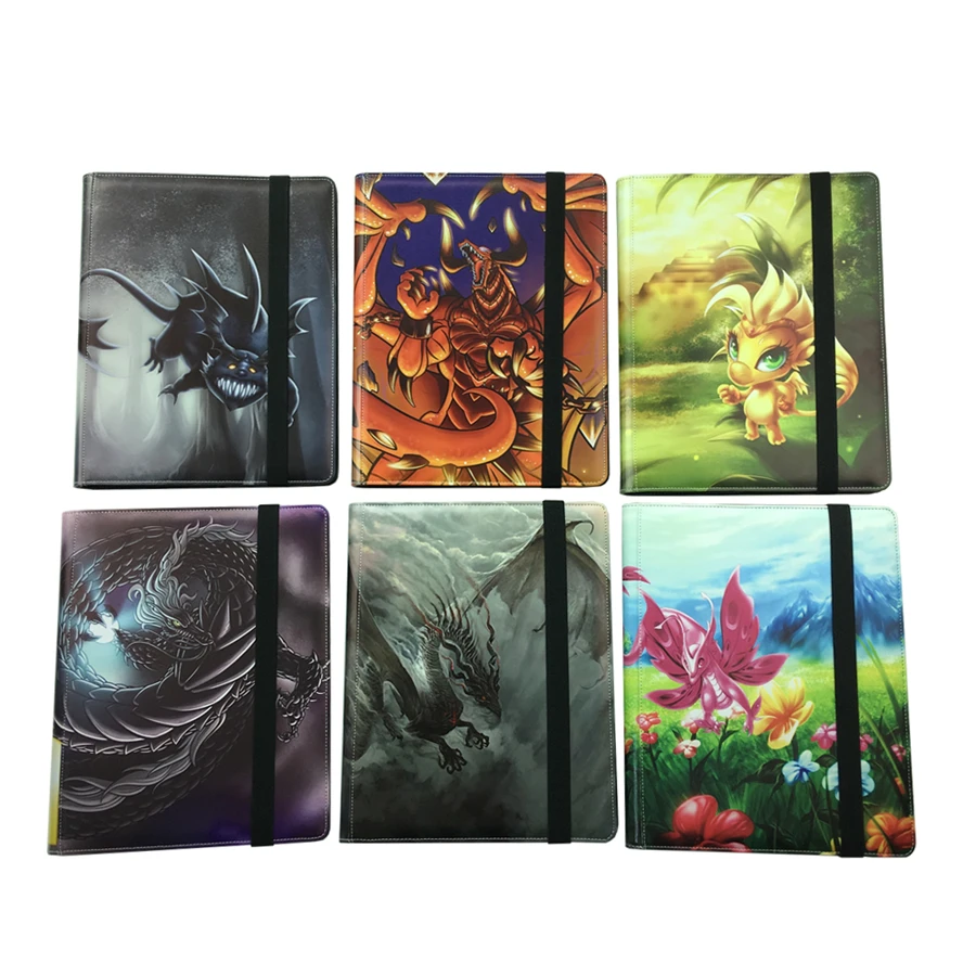 custom A4 pu leather trading collector card binder
