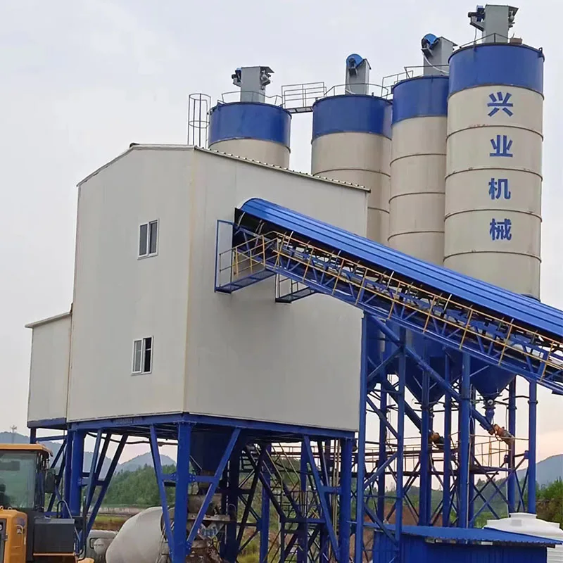 Hzs90 Electric Belt Conveyor Feeding Type Small Fixed Ready Mix Concrete Batching Plant Cement Mixer Core Motor Production Line
