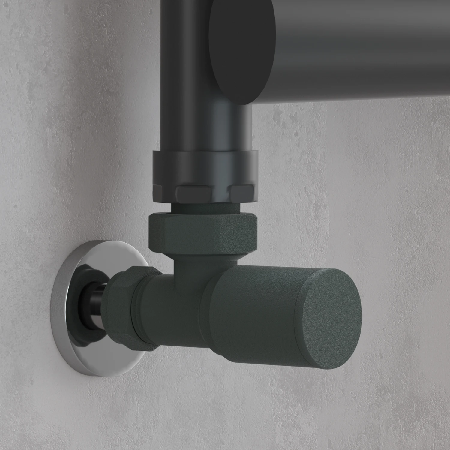 IVANCI Angled Water Heating Brass Radiator Valve Black Nickel Valve Manural Valves