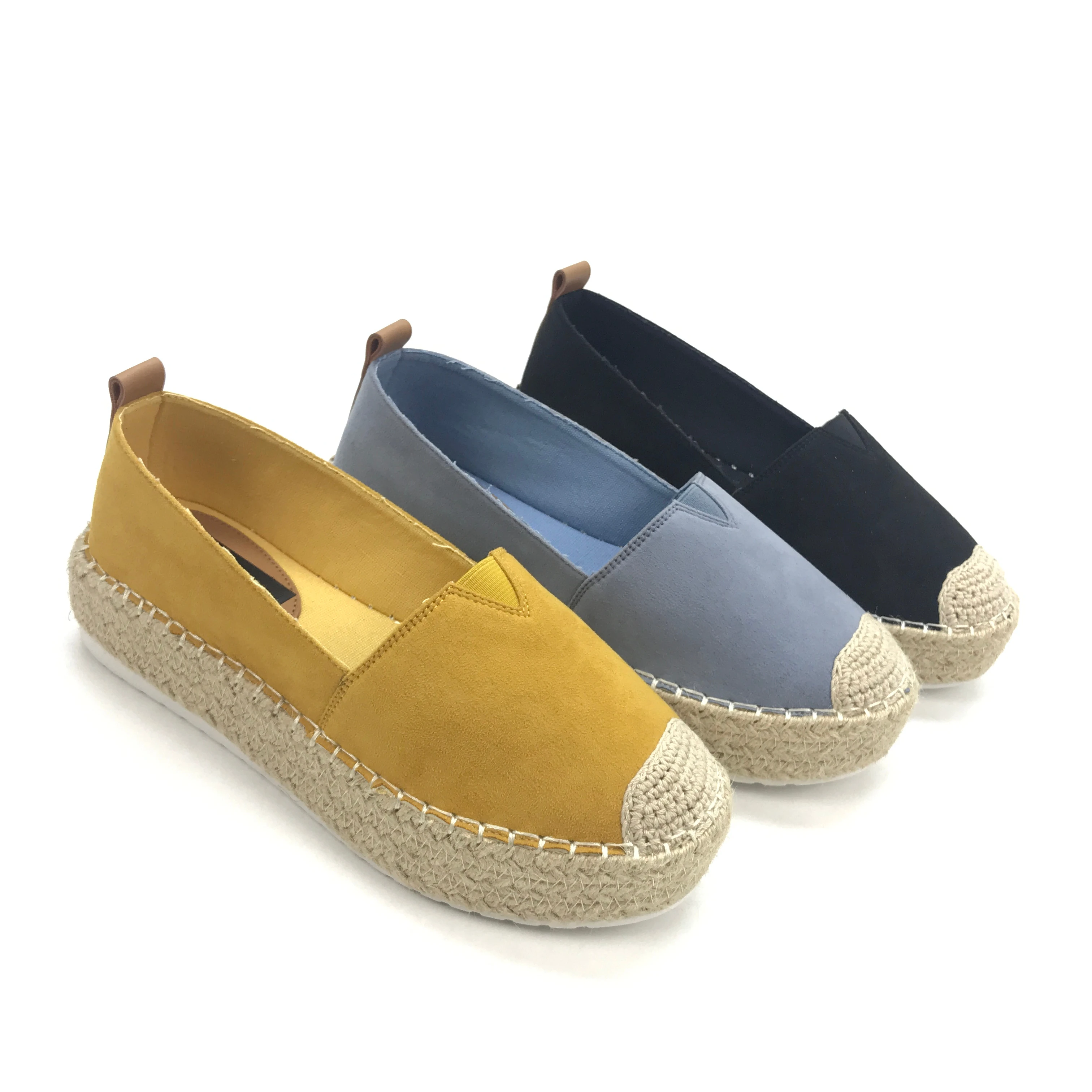 Casual Women Closed Toe Slip On Espadrilles Loafer Flat trend new design OEM ladies heels flat sandals handbag Heightening shoes