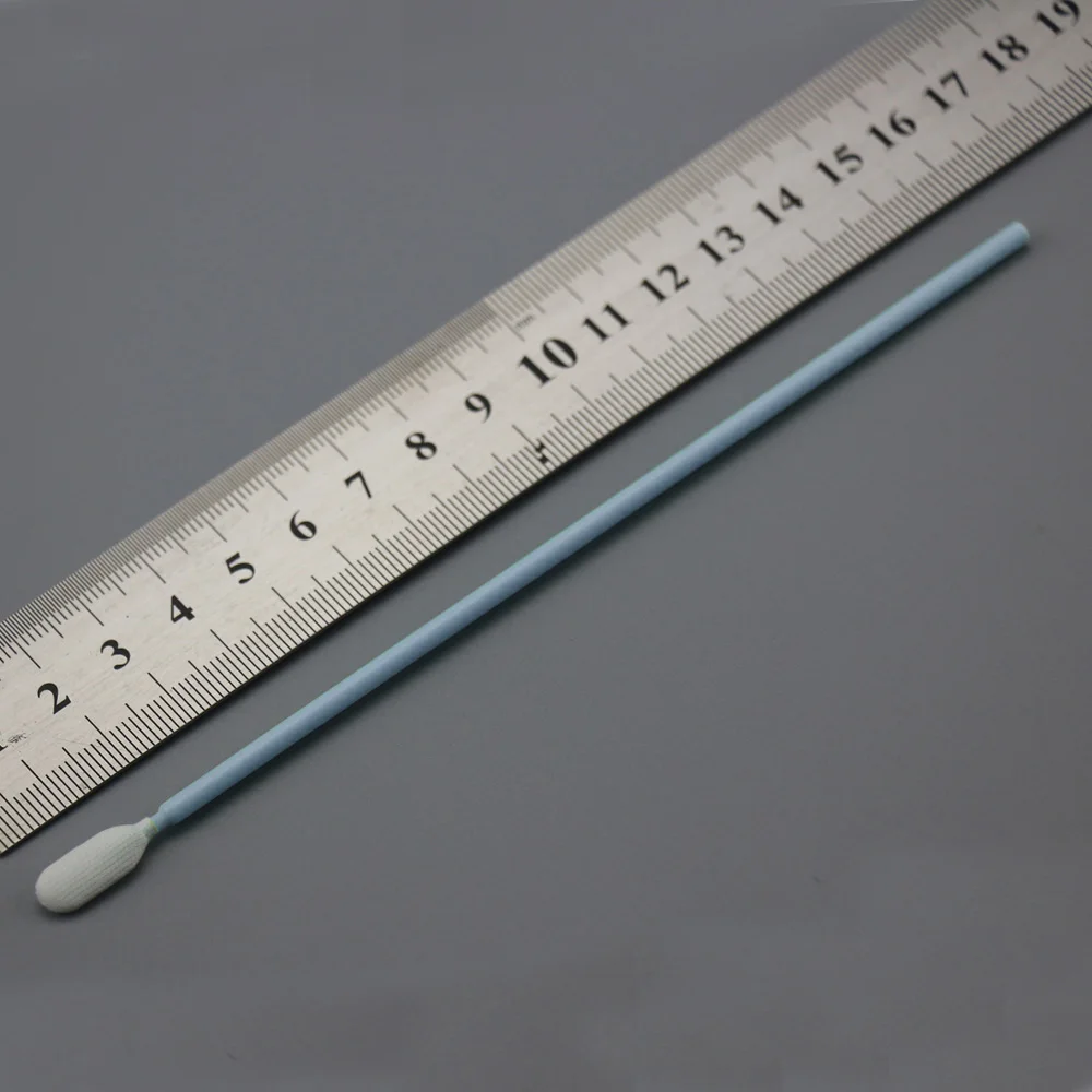 Customized Blue Handle Dacron Tip Purification Cotton Swabs for Electronics Cleaning