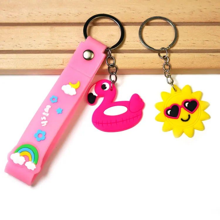 Customizable Llaveros De Goma Llavero Ring Silicone Bracelet 2D 3D Pvc Custom Logo Rubber Silicon Keychain