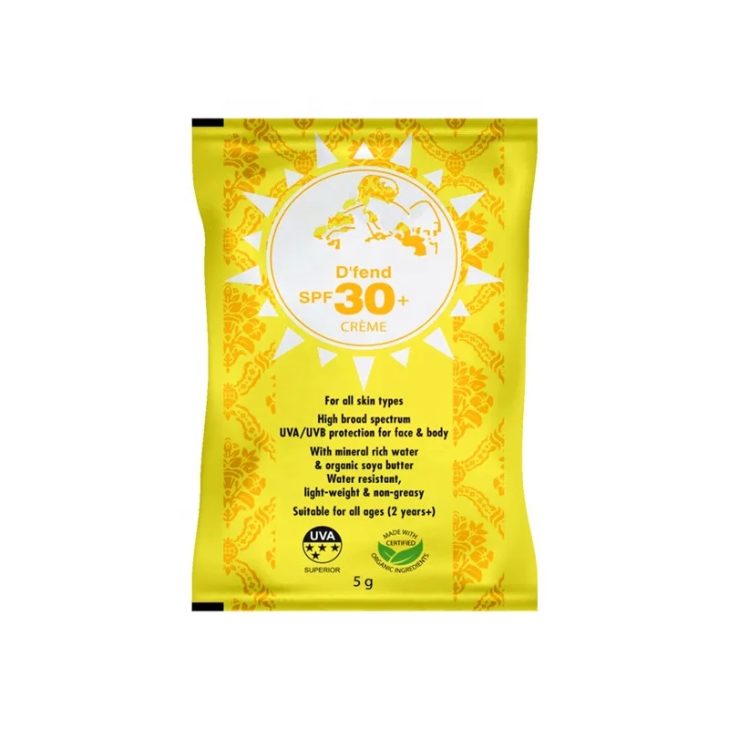 SPF30+ 2-10ml sachet Sunscreen lotion