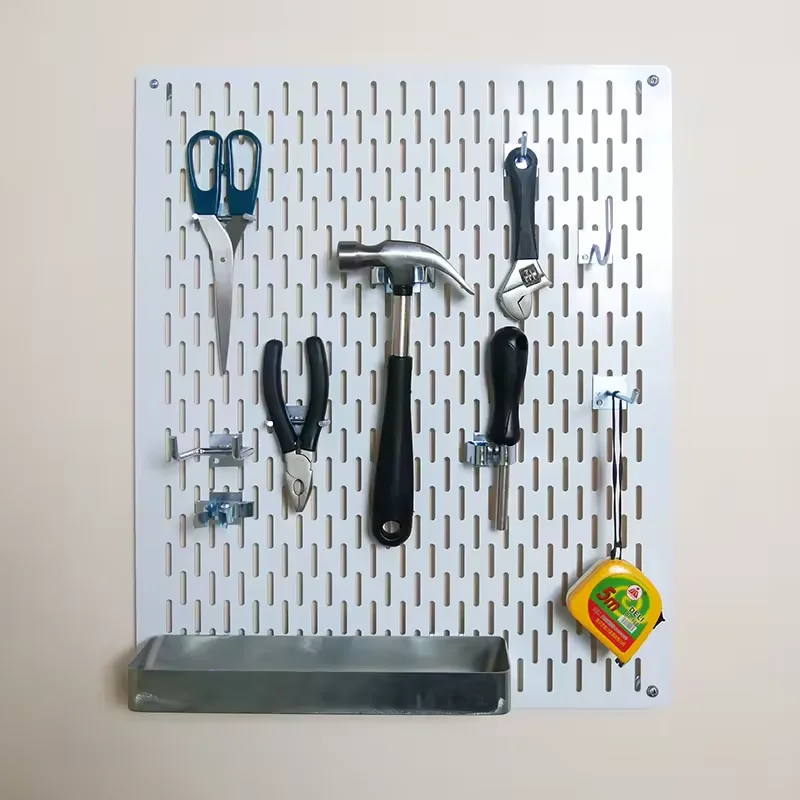 wall mounted pegboard tool display adjustable steel wall organizer accessories hanging pegboard