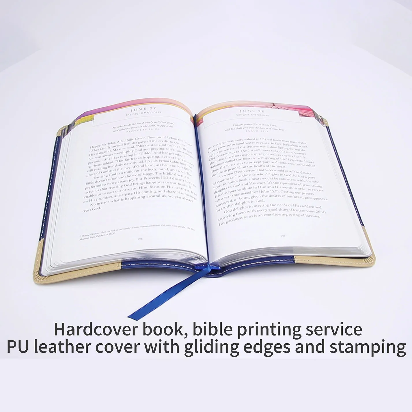 Manufacturers of Leather Book Covers PU Material Book Hard Cover Fabric Binding Texture Covering Leather Book Printing Service