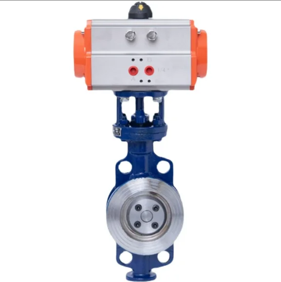 30years factory manufacture valve butterfly cast iron metal seated wafer pneumatic butterfly valve