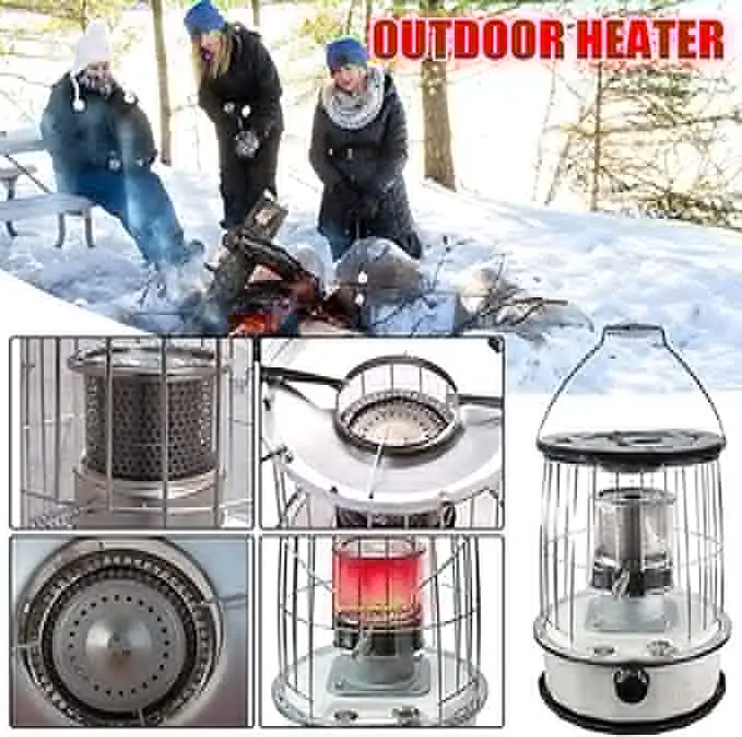 OEM Kerosene  Heater, For Indoor Camping, Lightweight Portable Stainless Steel Oil Heater Glass Burner For Outdoor Patio Refine