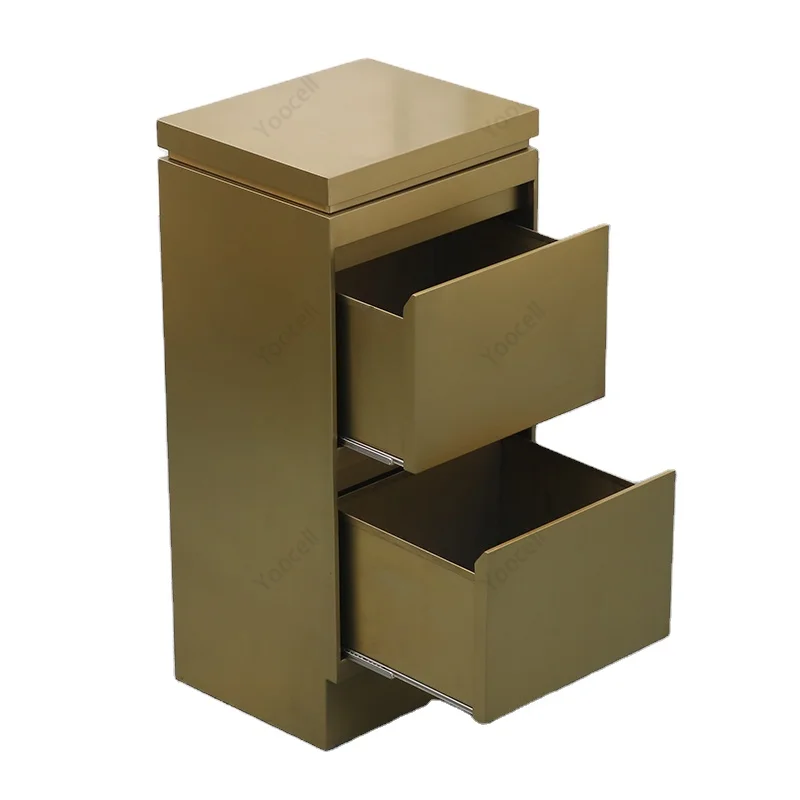 Yoocell gold plated stainless steel practical durable tool cabinet for beauty salon trolley