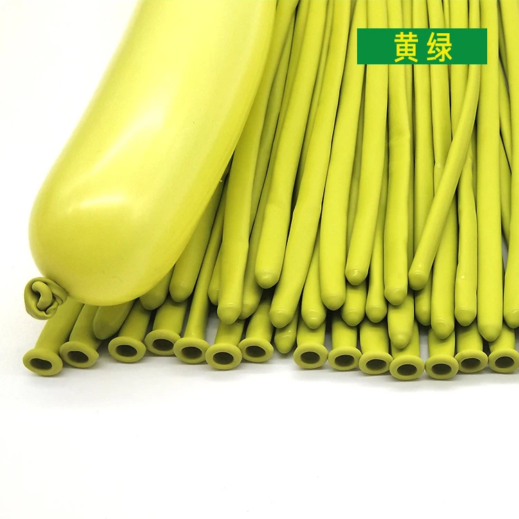 Bomballoon baby shower kids birthday balloon, 260 Macaron blue tiffany yellow long latex magic balloons