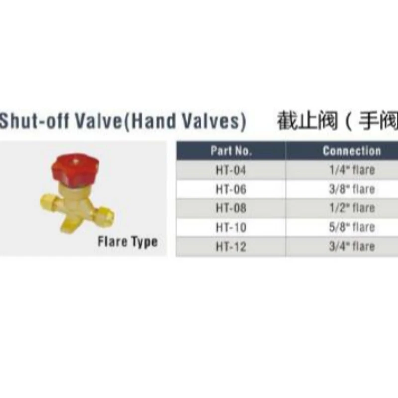 HVAC refrigeration spare parts Air conditioning tools hand shut off valve flare type Hand Valve