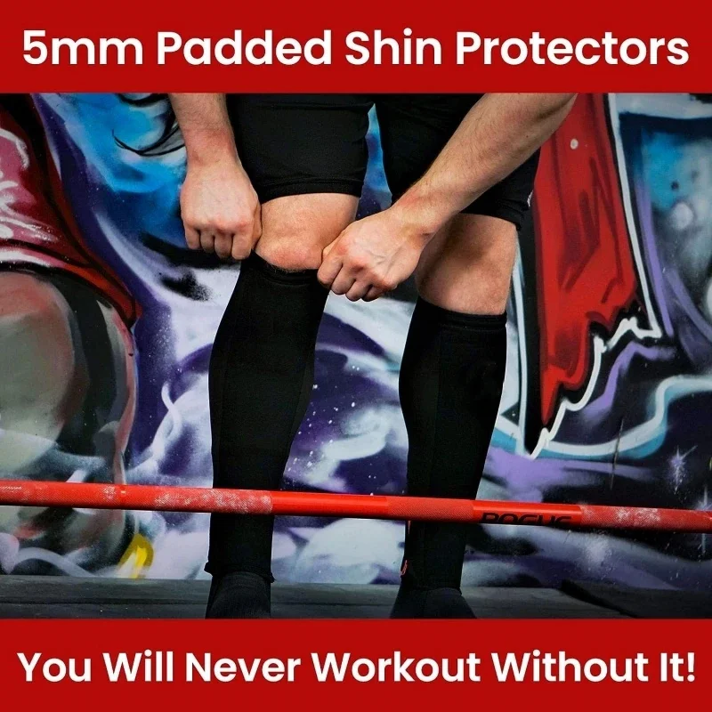 Deadlift Socks Shin Guards  Padded Leg Sleeves  Weight Lifting Socks Rope Climbing