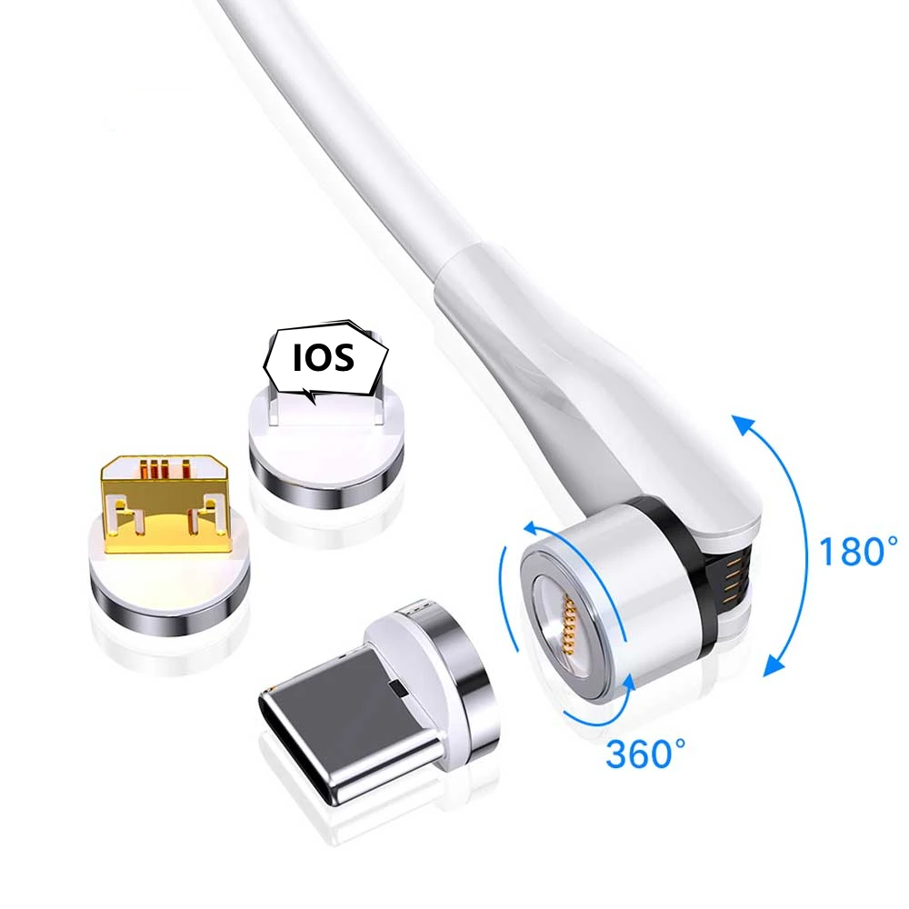 Зарядный кабель USB 540 для мобильного телефона вращающийся на 3 0