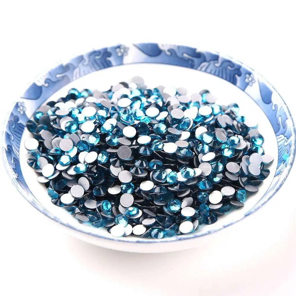 Honor of crystal ss20 Blue Zircon Ss20 Machine Cut Crystals Flatback Non Hotfix Rhinestones