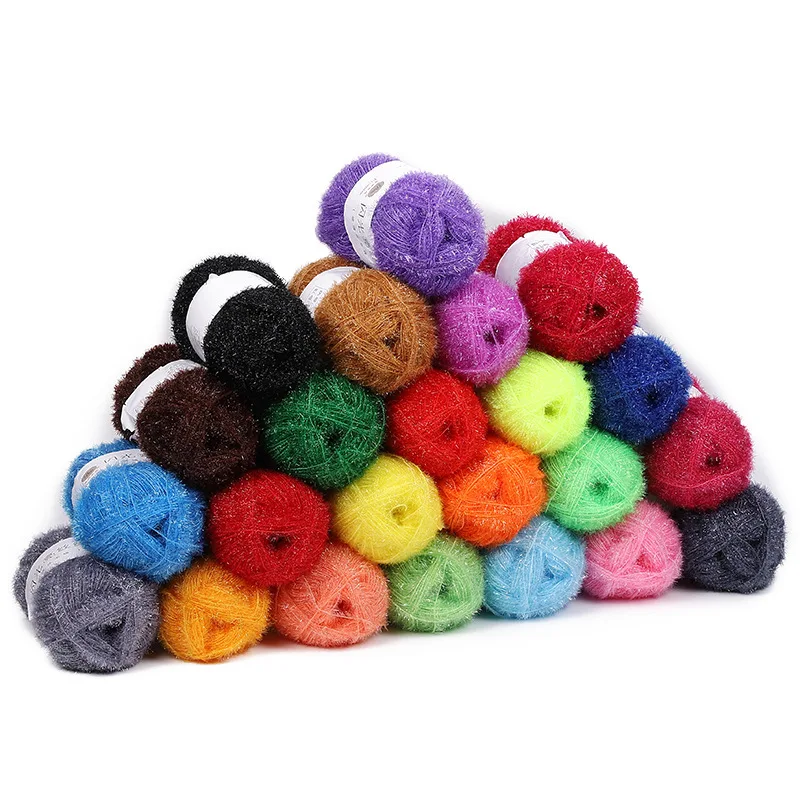 Yarn Craftsman 100% polyester yarn 1.1S/1 shiny scrubbing dish towel dish wash glass feather yarn 50g ball