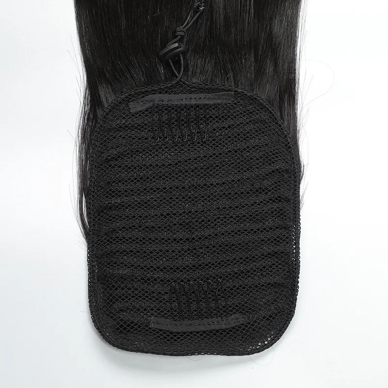 straight pony tail headband real human hair top quality afro kinky hair ponytail Drawstring Ponytail Human Hair