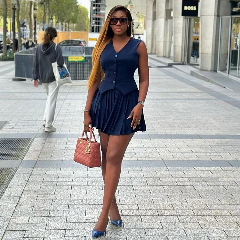 Wholesale OEM Uniform Suits For School Girls Vest Jacket Custom School Skirts For Teen Girl Pleated Student Clothes