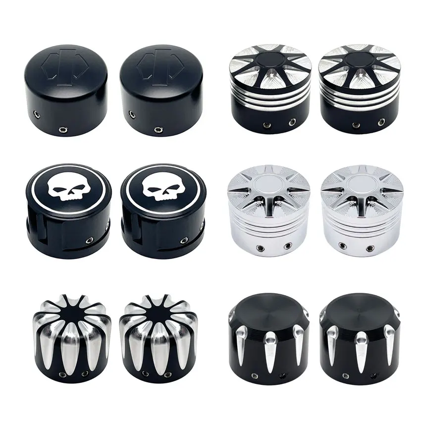 High quality Motorcycle Aluminum Front Axle Nut Cover Caps Nut For Harley Sportster Xl883 Xl1200 Xl 883 1200 Dyna Touring V-rod