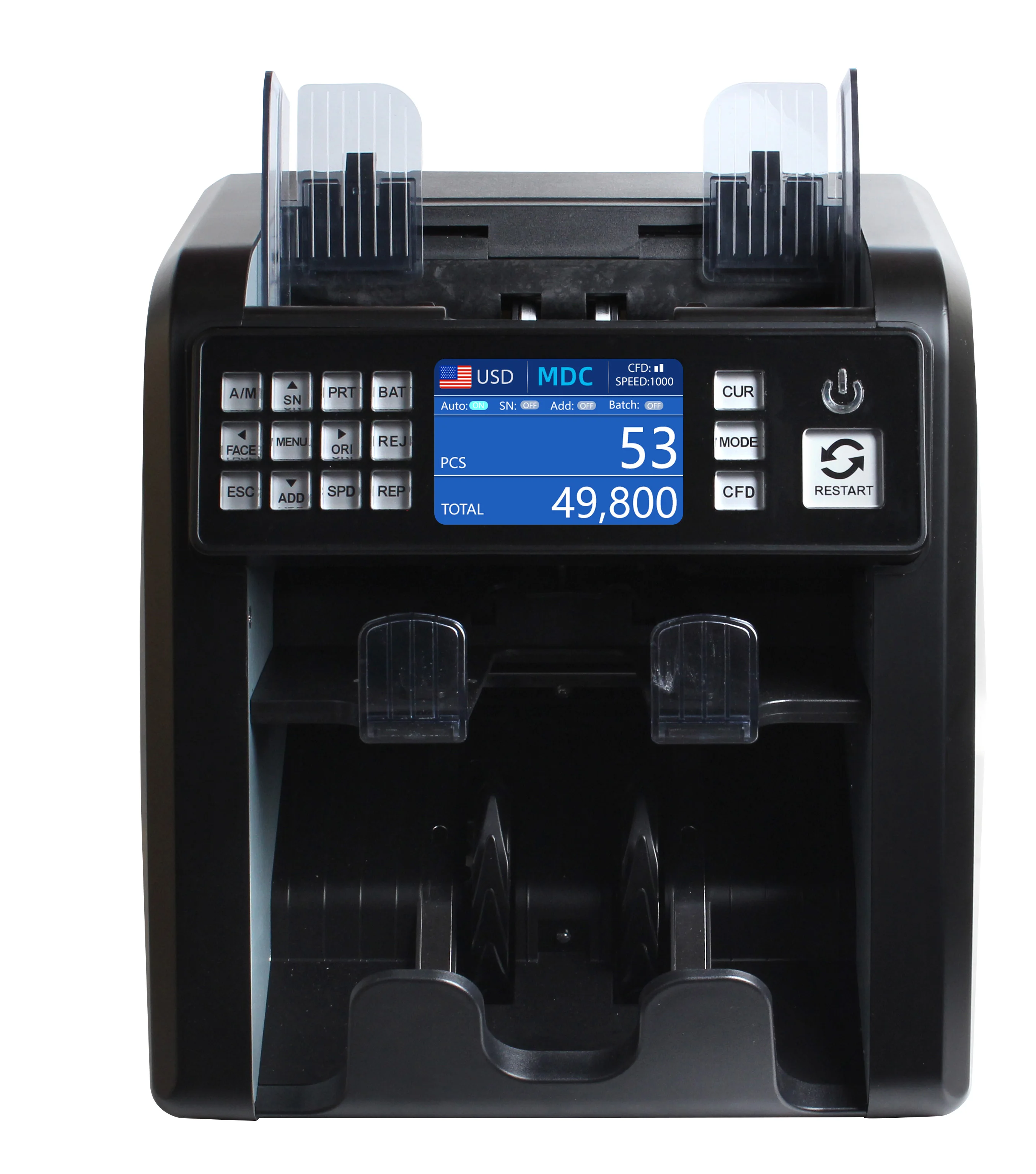 AL-952  Bill Counter With Counterfeit Detection Mixed Bill Discriminator Cash Sorter Money detector