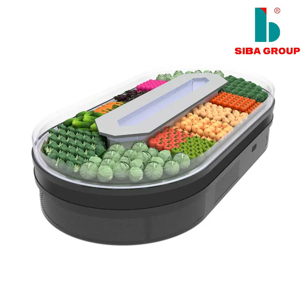 Hot Selling Open Fresh Meat Display Oval Shape