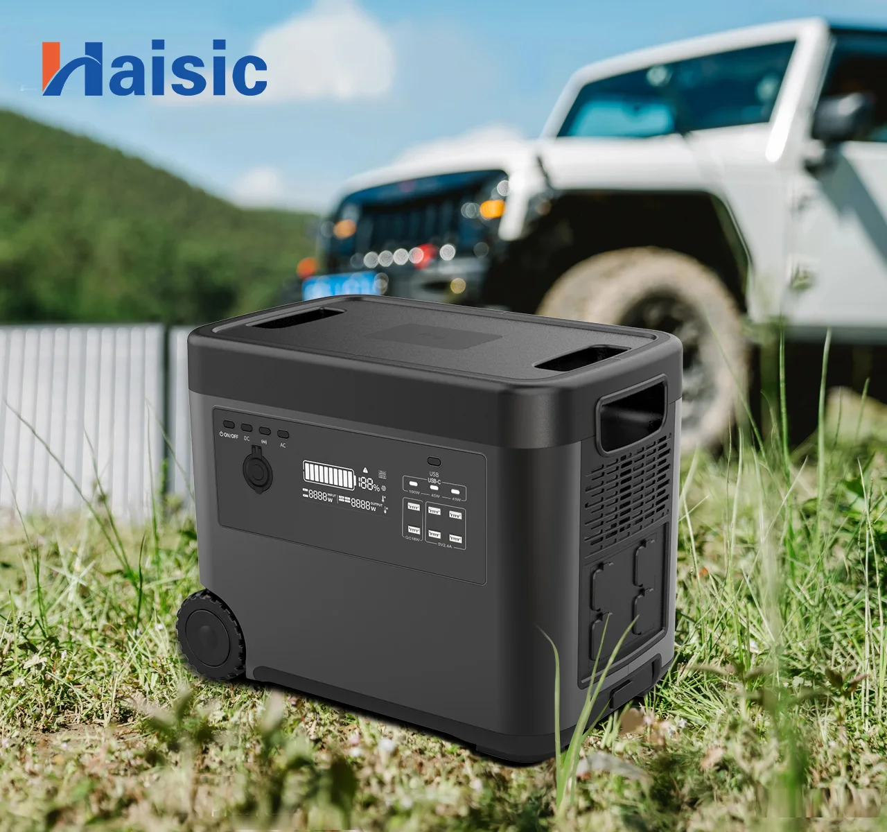 2000W Big Powerful Pure Sine Wave Portable Solar Panel Back Up Generators For Home Slient