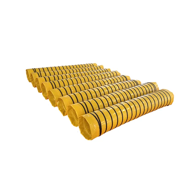 Three-ply PVC insulated flexible duct for ground support in aviation and aerospace