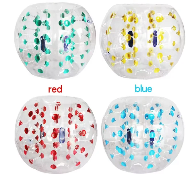 Hot Selling Body Zorb Bumper Ball Suit Inflatable Bubble Football Soccer Ball With Colored Dots