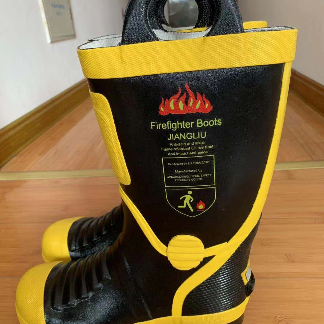 3C Approved Yellow Color Rubber Fire Resistant Firefighter Safety Boots