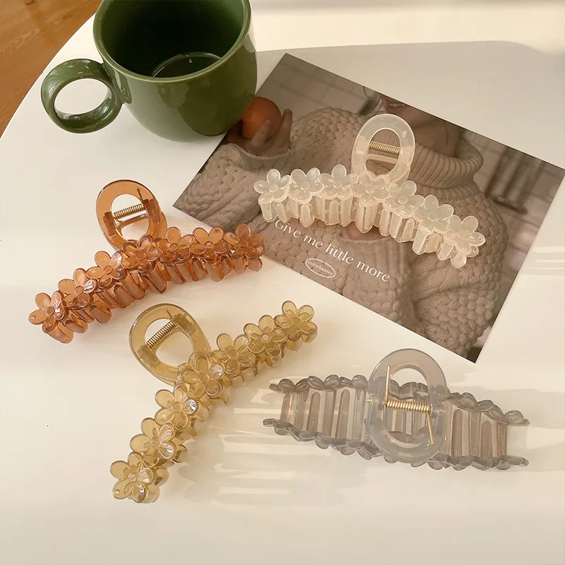 Advanced Sense Flower Hair Claw 13CM Big Hair Claw Clips For Women Large Claw Clip For Her Delicate Gift