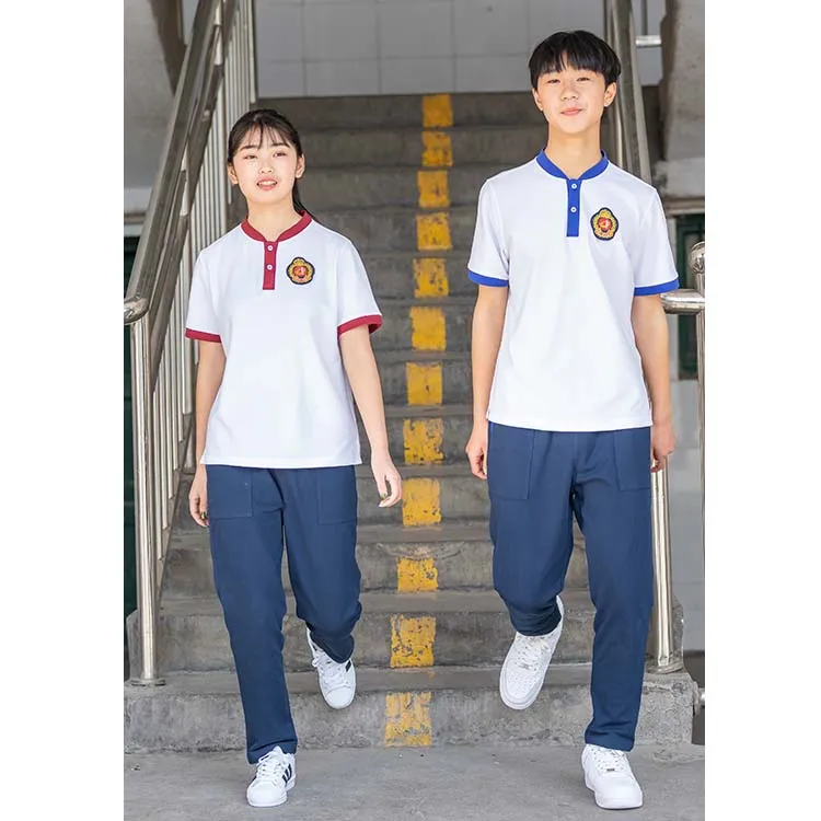 customized high school uniform sports Polo shirts  school uniform set for T shirt  Pants school uniform