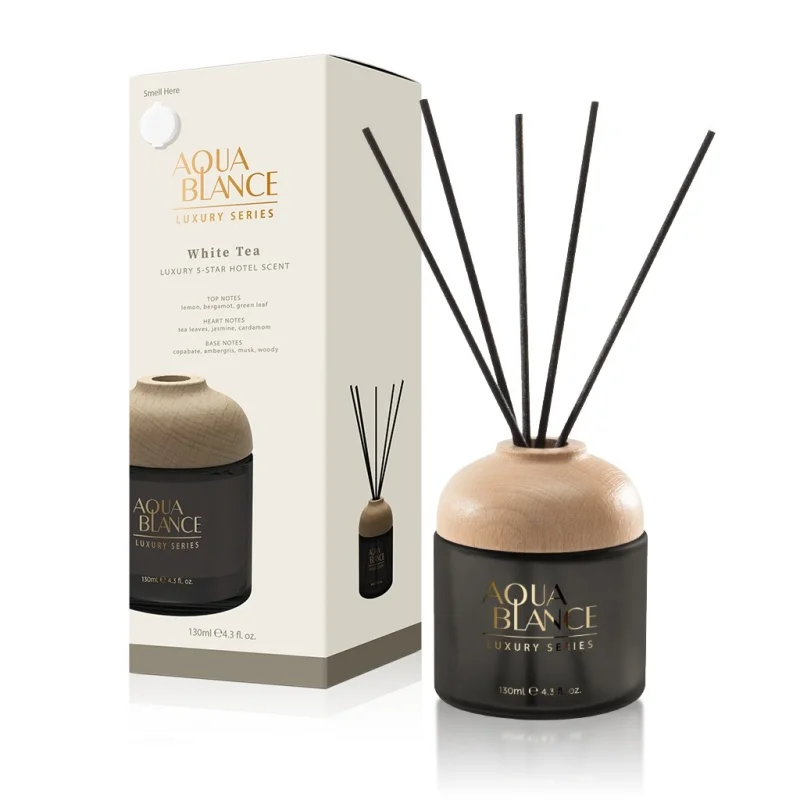 130ml Customized Natural White Tea Scented Air Freshener Reed Diffuser for Home Hotel