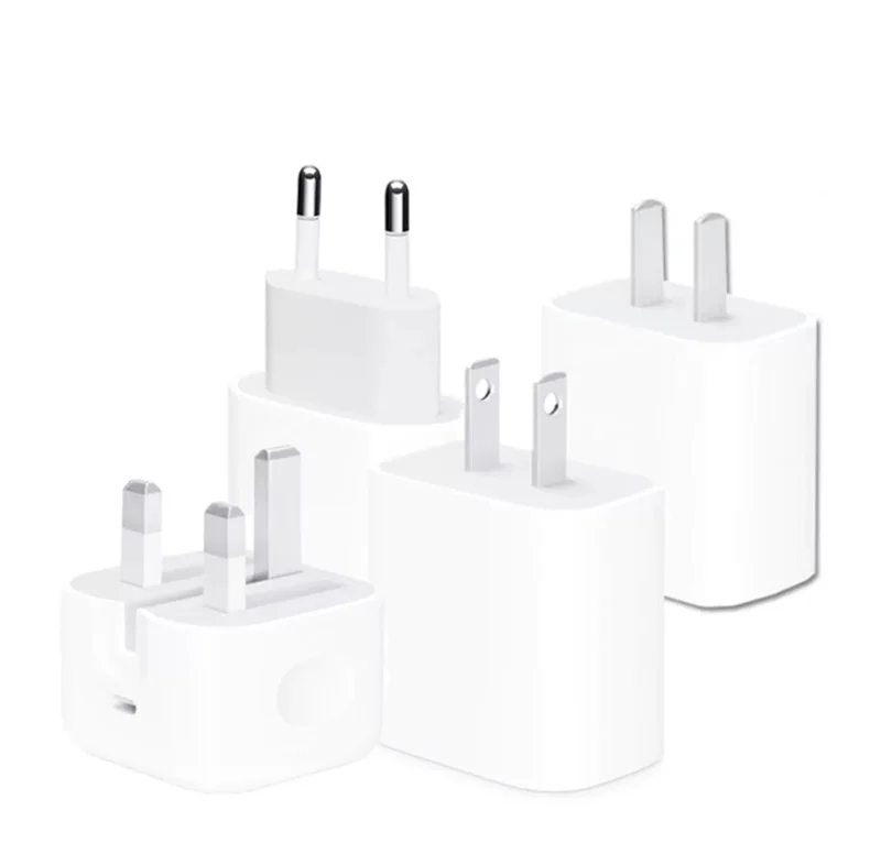 UK EU US Plug 20W PD Travel Adapter QC 3.0 Type C Fast Charger For iphone 14 13 12 11 Pro Max XS XR USB C Fast Charging Cable