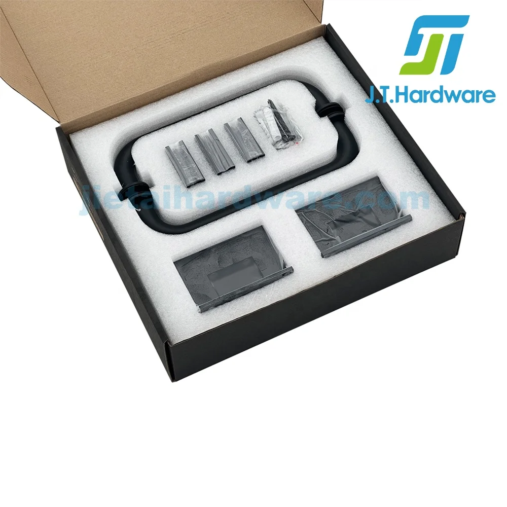 Matte Black CR L Brass Shower Enclosure Screen Glass Shower Door Kits