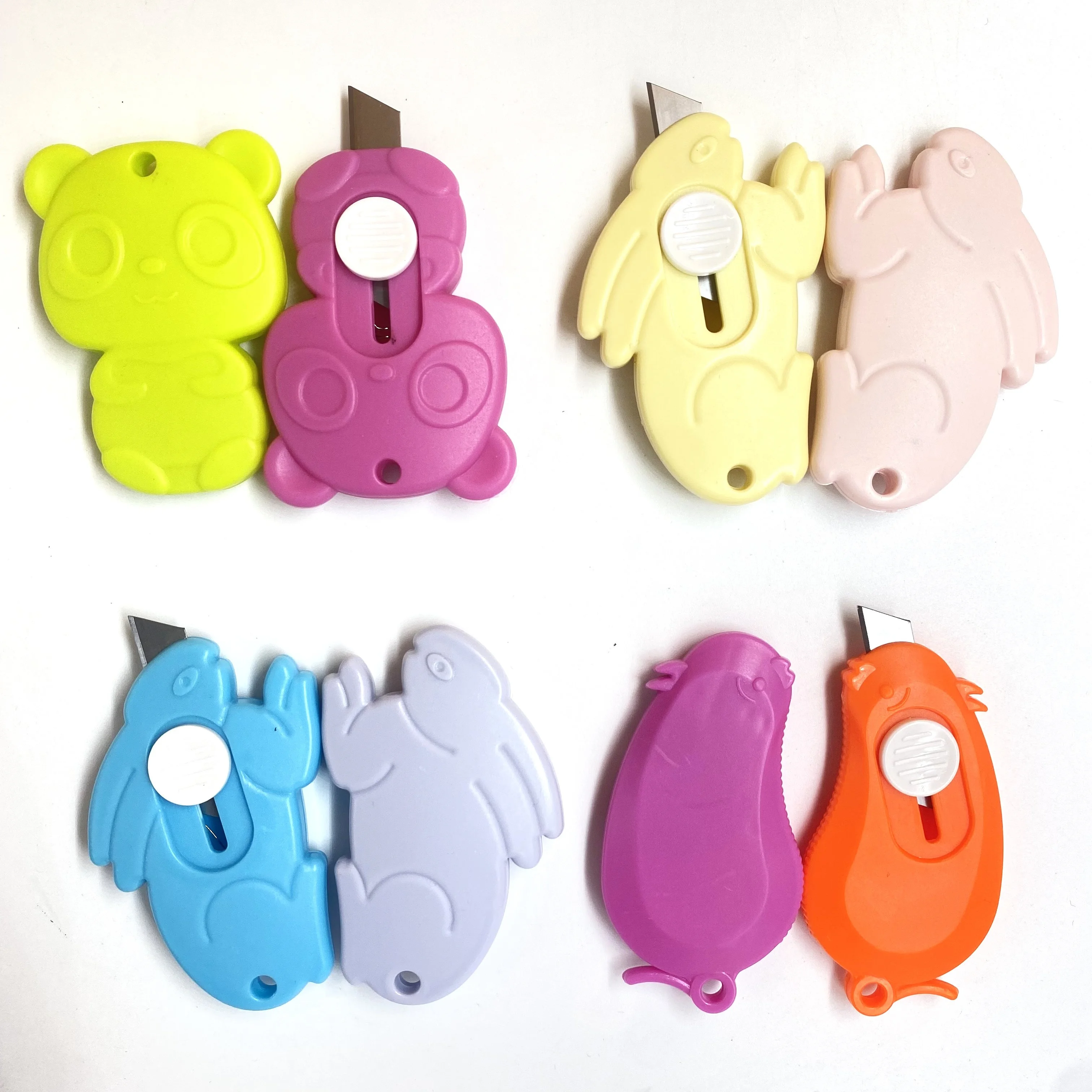 Милый симпатичный карманный нож, нож для офисной коробки с надписью, портативный мини-выдвижной универсальный нож