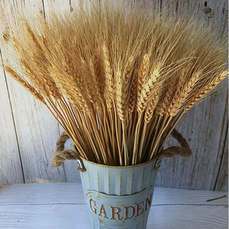 Dried Flowers Natural Wheat Straw Colorful Simulation Flower For Home Dining Art Wedding